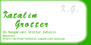 katalin grotter business card